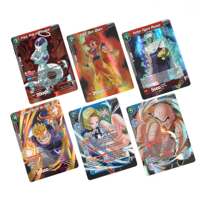 50 Stück Karten Glänzende Son Goku Super Saiyan Serie Signatur-Spielkarten Klassische Sammlerstücke Spielzeug – Detail 9