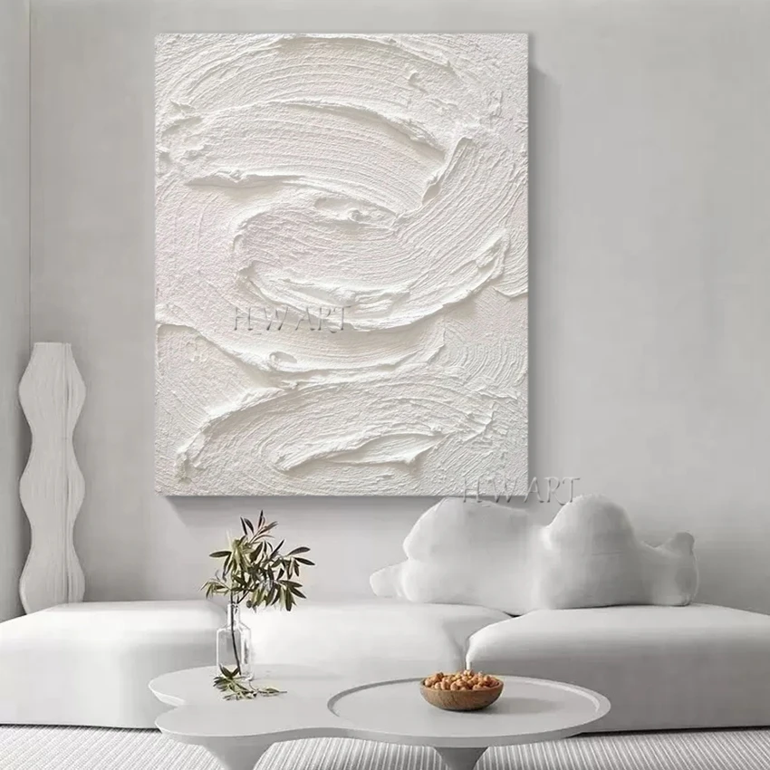 

Original work Wall Art Large Snow Handpainted Oil Painting On Canvas Wall Art For Living Room Home Decor Picture Unframed