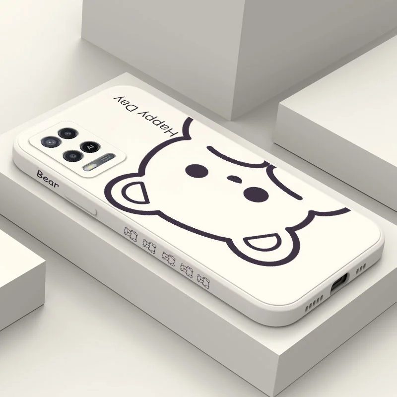 Big Ears Bear Case Per Oppo A54 A74 A55 A57 A77 A78 A96 A76 A16 A15 A95 A94 A83 A53 A72 A52 A9 A5 A12 A31 2020 S 4G 5G Cover
