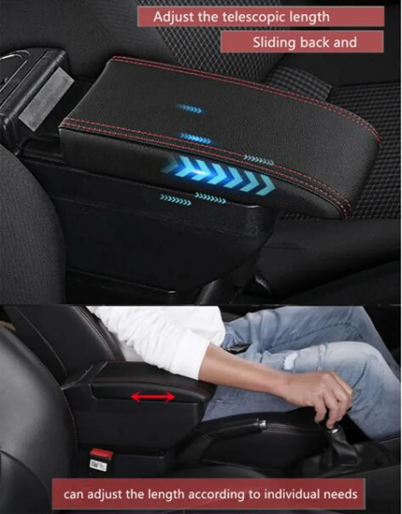 시트로엥 C3 에어 크로스 용 자동차 팔걸이 상자 시트로엥 C3 에어 크로스 센터 보관함 용 팔걸이 상자 인테리어 개조 자동차 액세서리