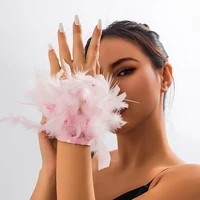 Fashion 8 Color Bracelet Sleeves For Nail Photos Feathers Nail Parts Plush Wrist Cuffs For Manicure Hand Photo Nail Decor 2