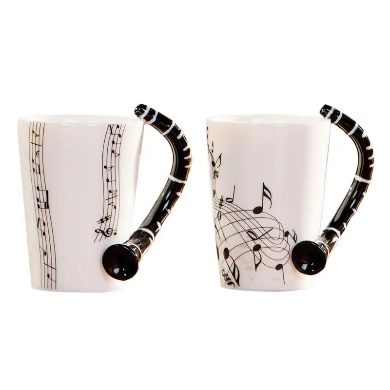 

Clarinet Music Mug Ceramic Water Mug Coffee Tea Milk Stave Cups with Handle Coffee Mugs Ceramic Material for Tea Coffee