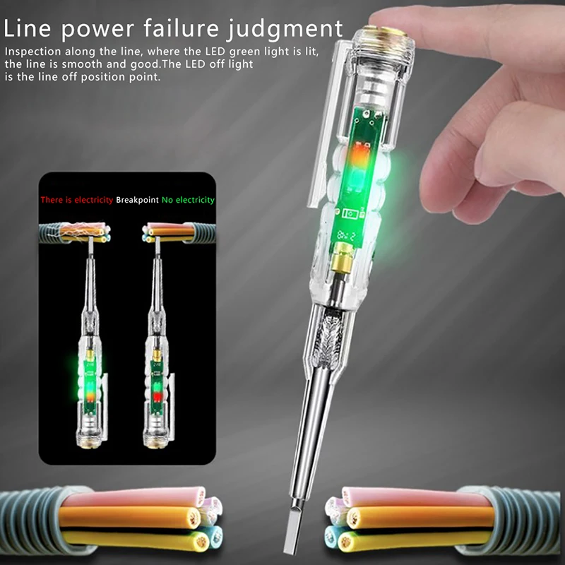 

Intelligent Voltage Tester Pen AC Non-contact Induction Test Pencil Voltmeter Power Detector Electrical Screwdriver Indicator