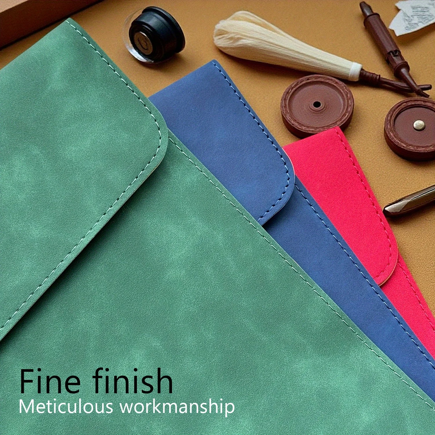 Personalized Leather A4 File Bag - Waterproof & Durable Folder for Business, Office, and School