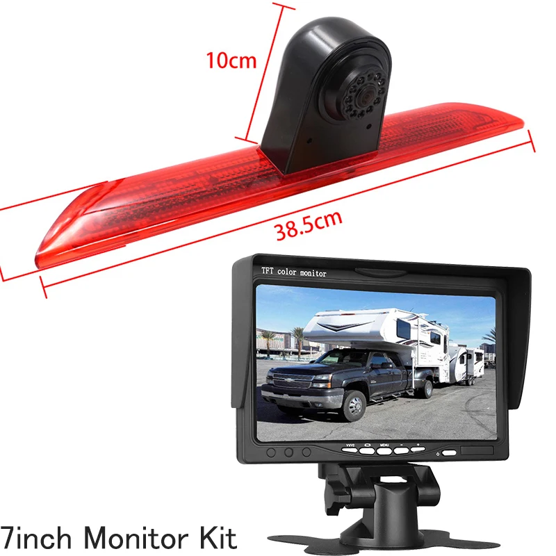 HD Brake Light Reversing Camera High Mount Stop Lamp Rear View Camera Stoplight Camera for FORD Transit 2014-2015 headrest monitors Car Monitors