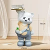 Light Luxury Violent Bear Large Floor-standing Ornament, Piggy Bank Tray Bear Decoration, Home Furniture Housewarming Gift 4