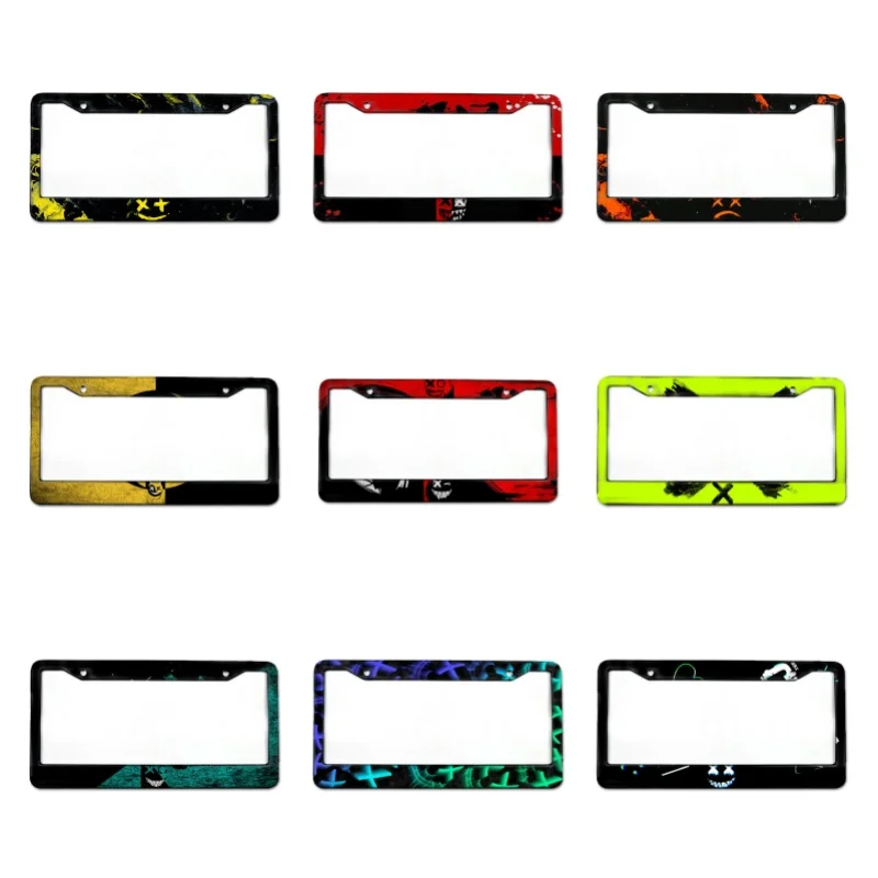 Sleek Chrome License Plate Frame - Universal Fit, Durable Black Finish