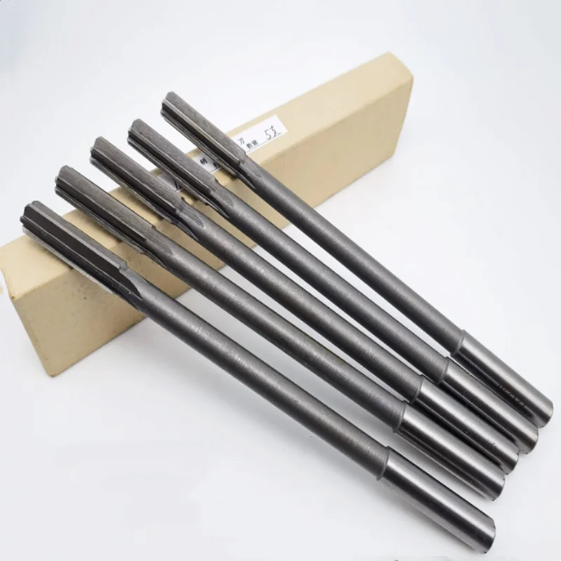HSS H7 extended straight shank machine reamer 3-12mm 100 220 300mm total length suitable for mechanical chuck reamers hss reamer steel reamer tools