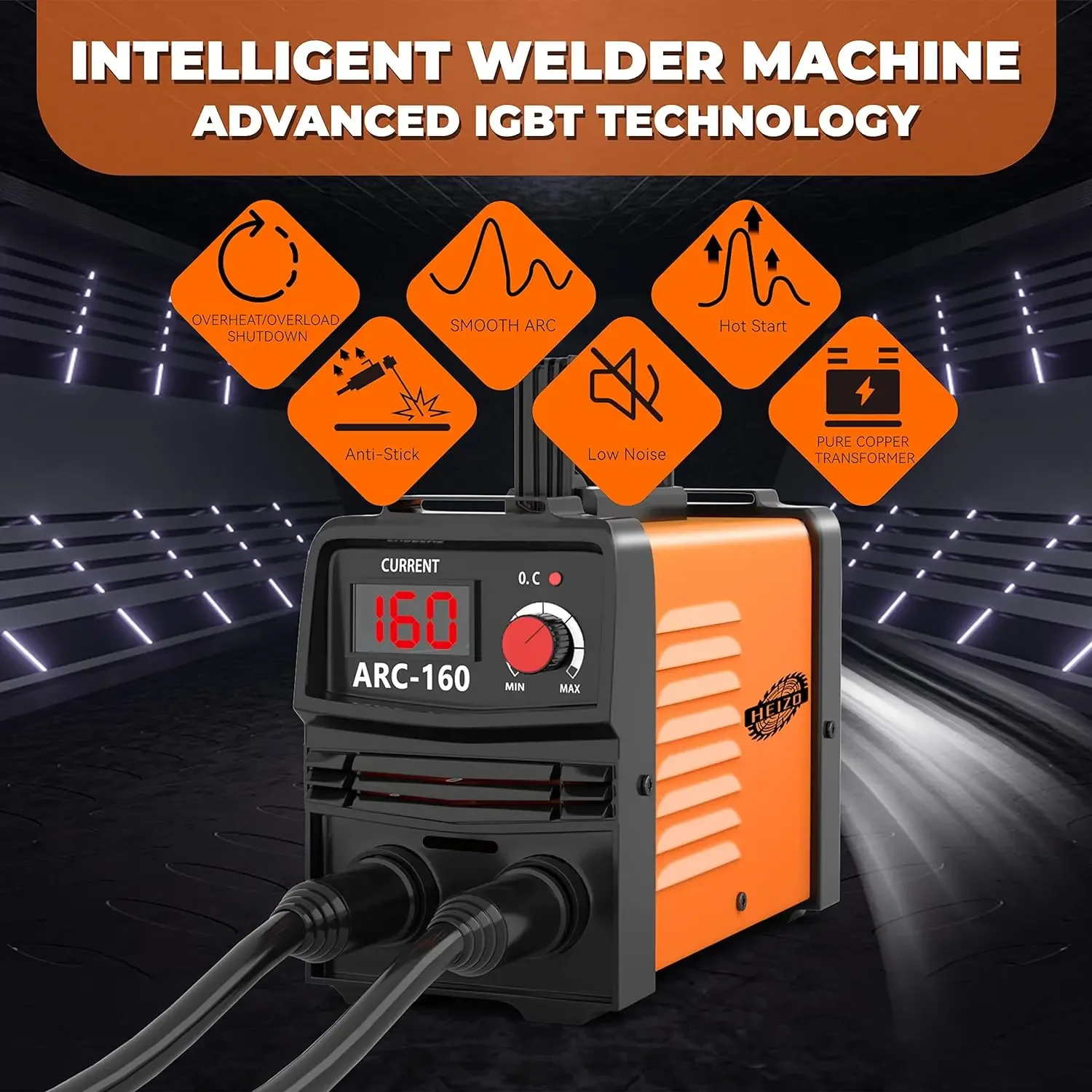 Mini Stick Welder Machine 110V, 160A ARC Portable MMA Welding Machine, IGBT Inverter Welder Digital Display