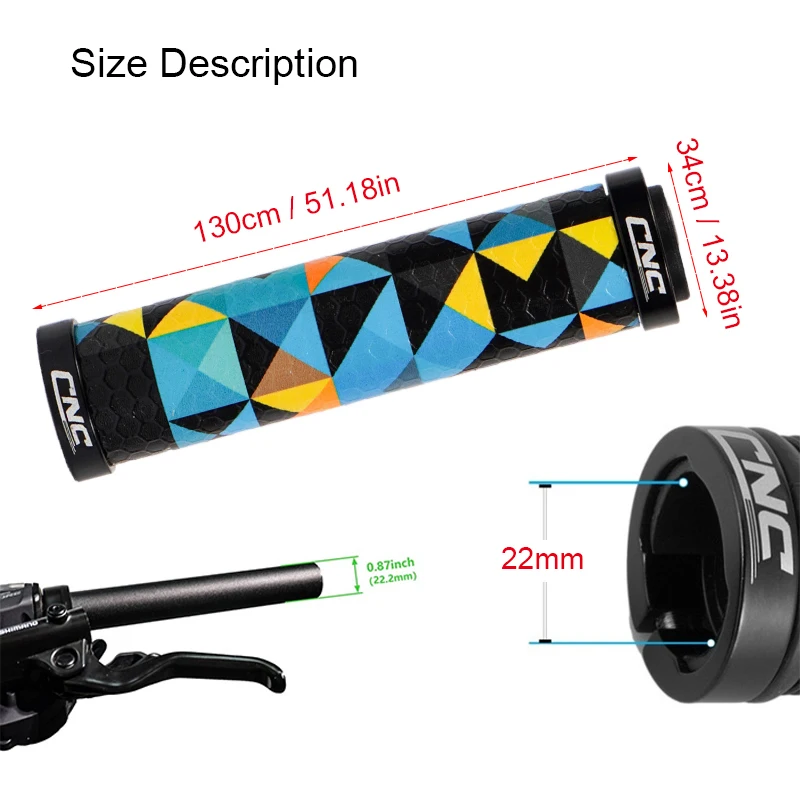 JIBOO Fashion MTB Bike Grip Silicone Anti Slip Mountain Bike Handle 34mm Comfortable Bicycle Grip Cycling Parts bicycle handlebar grips bike handlebar grips bike handle grips