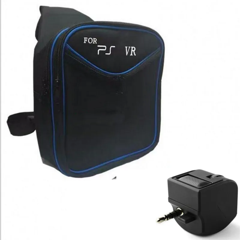 Psvr Copertura Del Sacchetto Di Immagazzinaggio Di Corsa Carry Case Shoulder Bag + Audio Auricolare Adattatore Micphone Per Sony Psvr Vr Ps4Vr Ps4 Vr 
