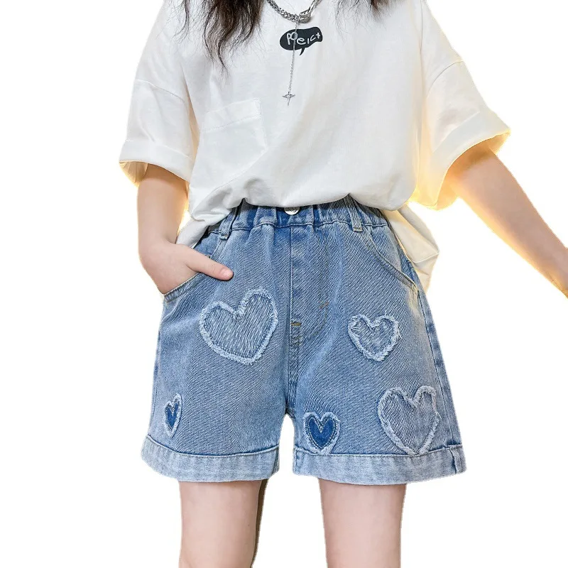 HOT Short Bermuda Short Jean 12 Ans Fille Denim Short Filles 12 - Main Image