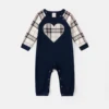 PatPat Family Matching School Grid Letter Print Patch Long Sleeve Pajamas Sets (Flame Resistant) 4