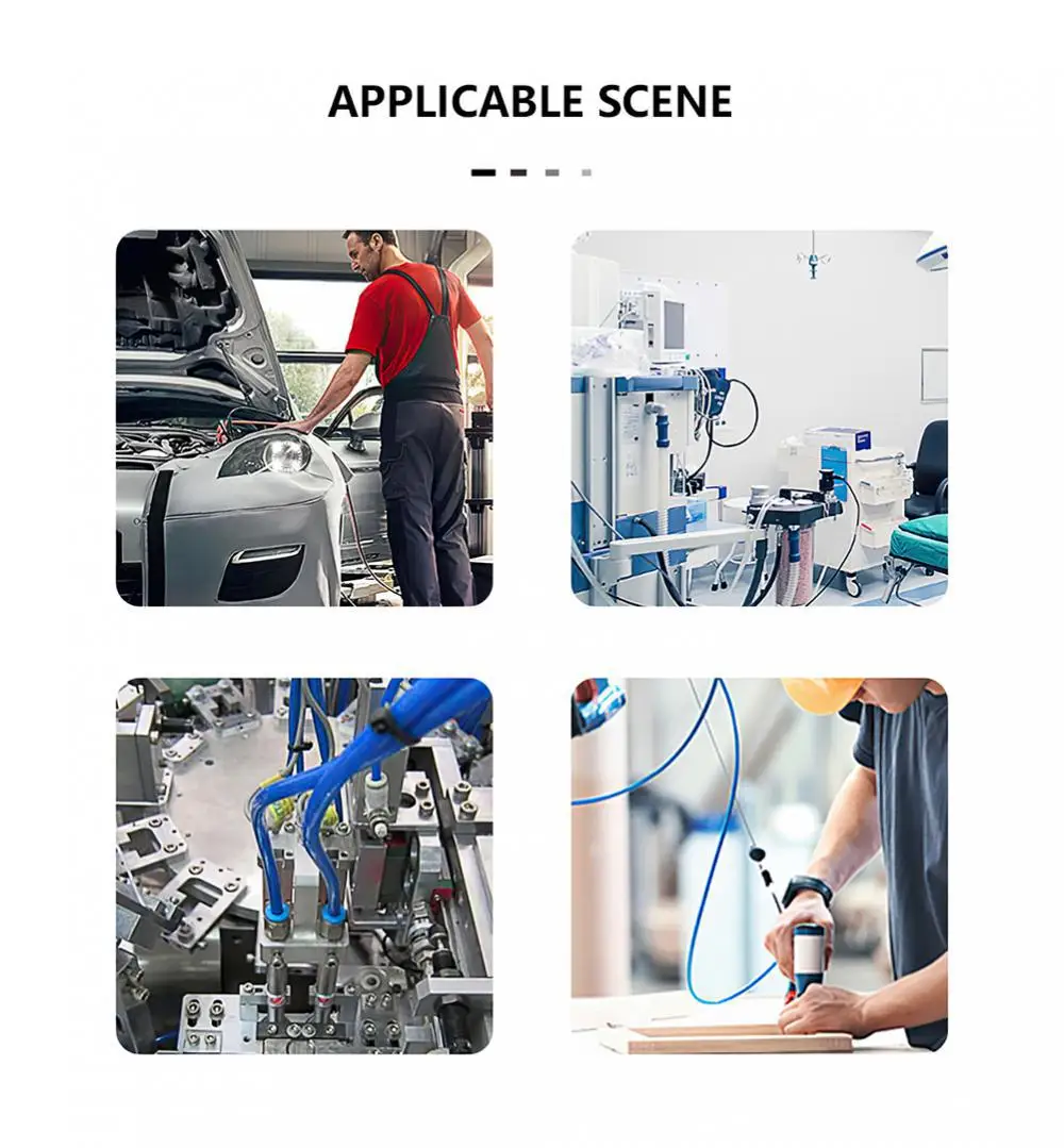 Description Picture 2 of itemPC Air Pneumatic Fitting Quick Connector 4-m5 4-M6 4mm 6mm 8mm 10mm 12mm Male Thread 1/4 1/2 1/8 3/8 Compressed Hose Tube Pipe