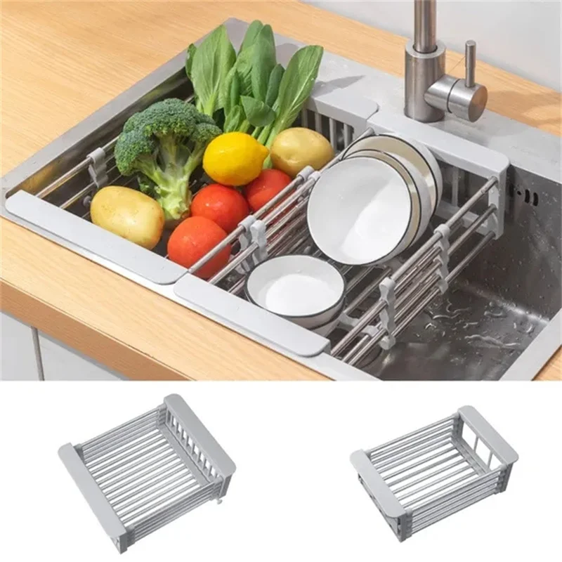 Guolarizi Kitchen Retractable Sink Drain Basket Multi Functional