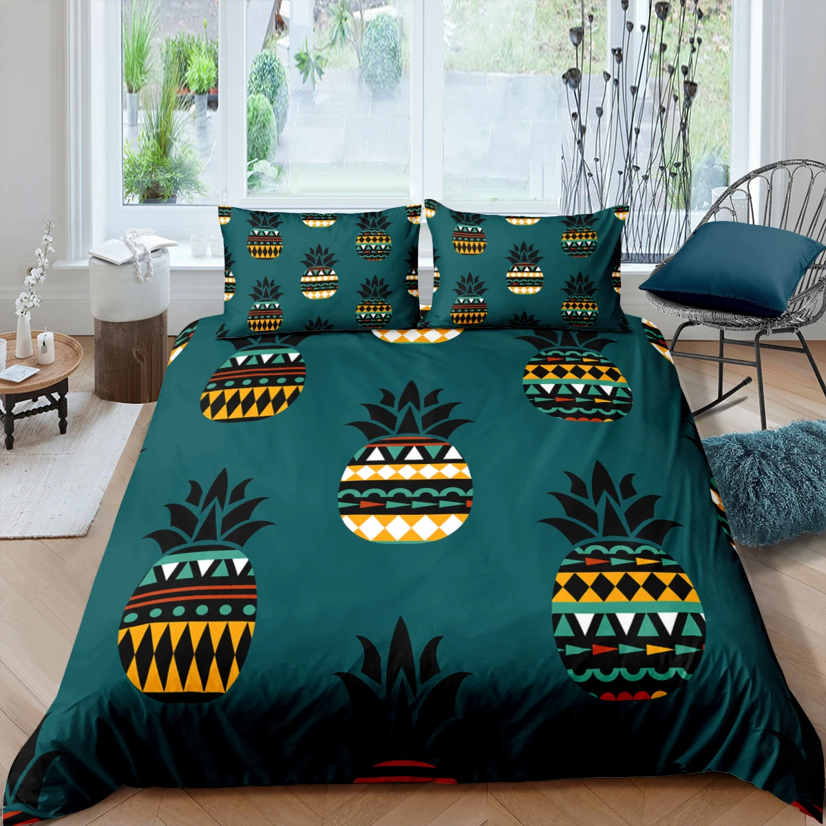 

Home Living Luxury 3D Pineapple Bedding Set Fruit Duvet Cover Pillowcase Queen and King EU/US/AU/UK Size Comforter Bedding