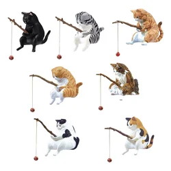 Fishing Cat Aquarium Ornament - Hangable Landscape Decor (7 models)