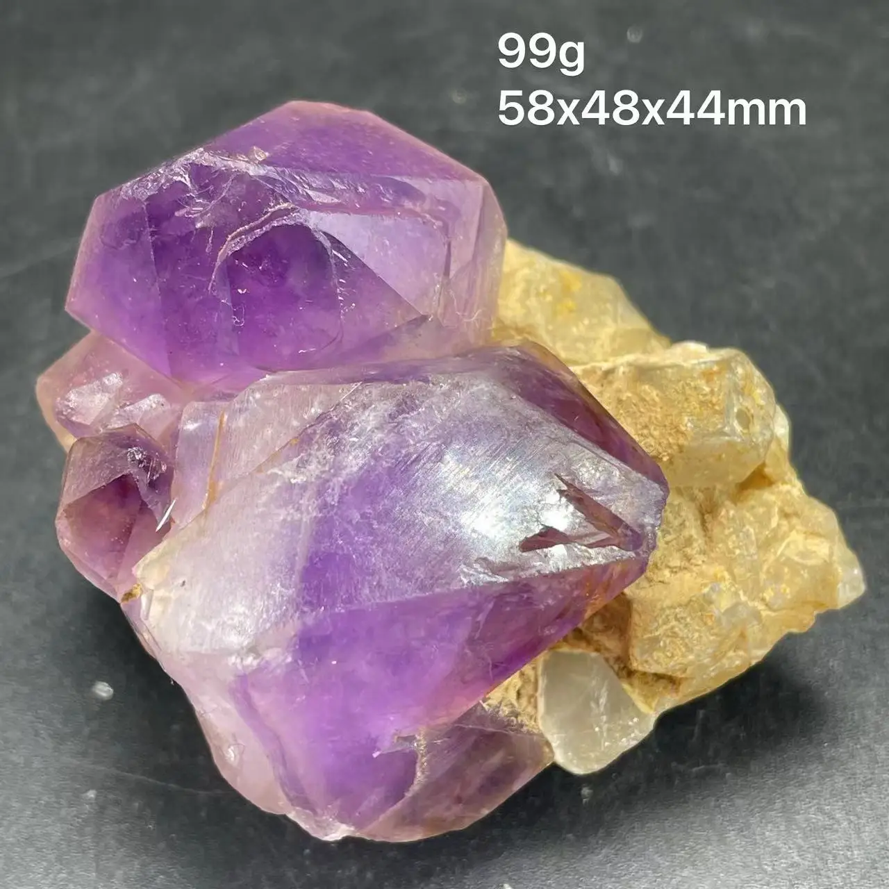 

New! 100% natural amethyst backbone+white crystal symbiotic mineral specimen, healing crystal, from Namibia