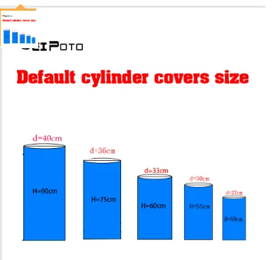 5pcs 커버 받침대 커버 실린더 테이블 커버 파티 장식 컬럼 커버 우유 실크 탄성 직물 일반 핑크 화이트 블랙