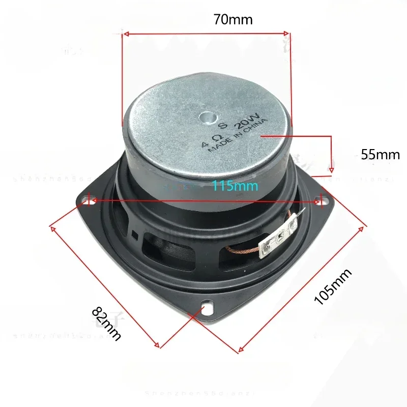 SOTAMIA 1Pcs 4 Inch Full Range Speaker 4 Ohm 20W Foam Edge Audio Speaker Home Theater HIFI Loudspeaker DIY Bookshelf Altavoz