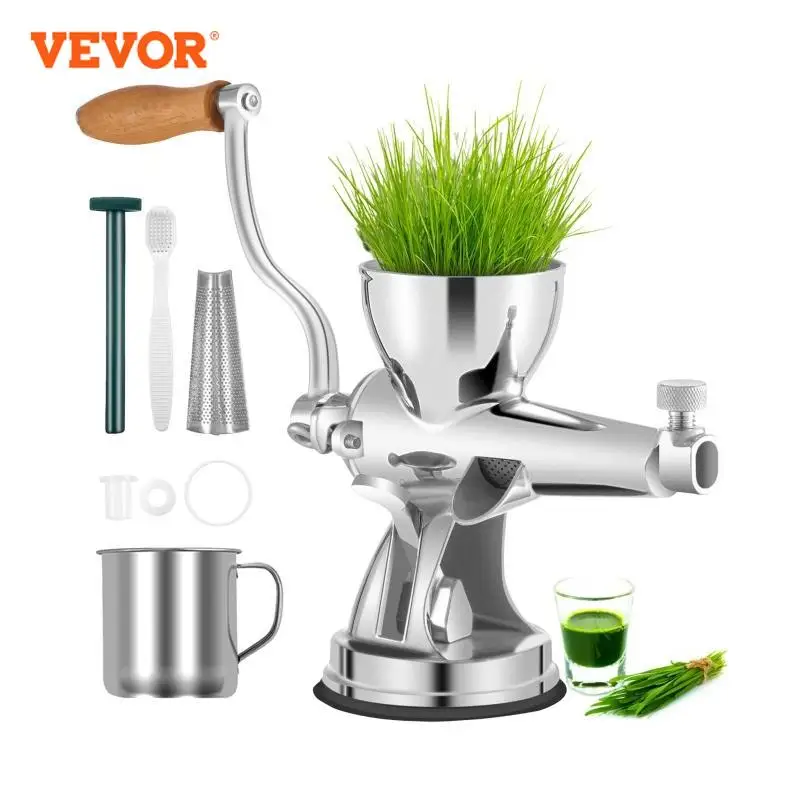 Manual Juicer for Ginger Celery Home Kitchen Use Stainless Steel With Suction Cup Base Table-Top Clamp