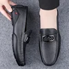 Genuine Leather Soft Loafers Mens Luxury Designer Dress Shoes High Quality Slip-On Flats Fashion Comfort Driving Shoes Moccasins 5