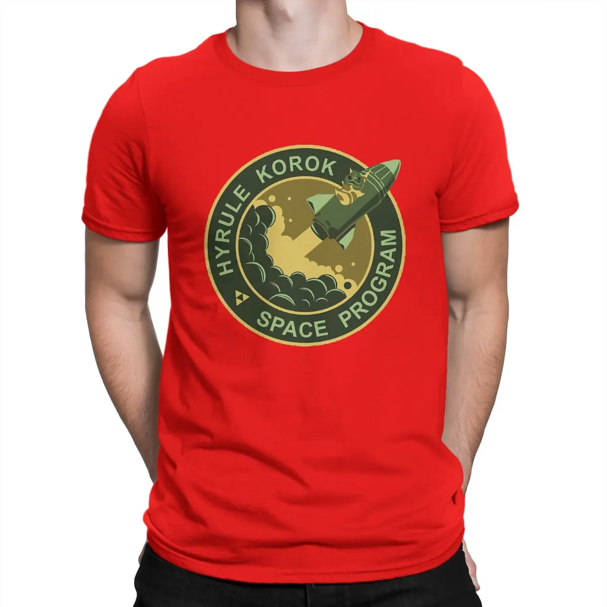 thumbnail image 1 of Camiseta de ocio del programa espacial Korok para hombre, de algodón, cuello redondo, de manga corta, con estampado de Z-Zelda., 1 of 7