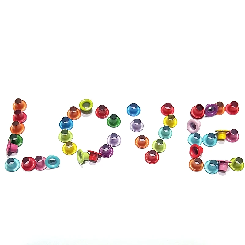 3mm Inner Mix Color Optional Metal Eyelet 500pcs Scrapbook Embellishment Garment Clothe Paper Card Craft Invitation Bag Shoe DIY eyelet grommet ring eyelet grommet ring kit grommet eyelet kit screw back eyelets metal eyelet buttons mountaineering buckle keychain