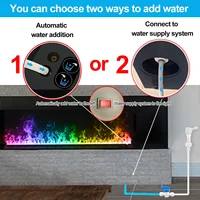 Современный 3d паровой камин с дистанционным управлением, электрический камин, бесшумный водяной туман, электрическое украшение, распылительный камин — изображение 5