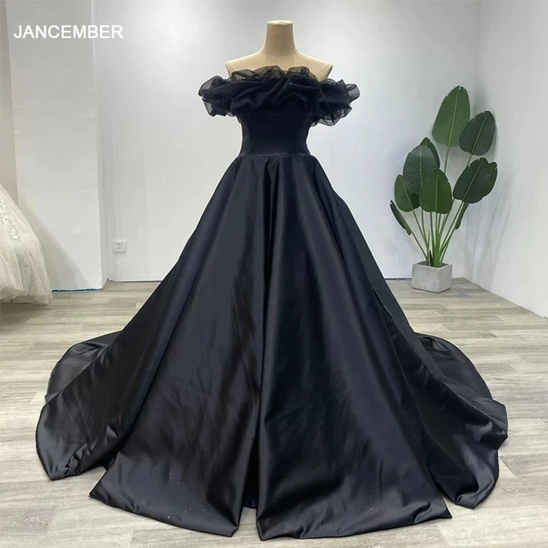 

JANCEMBER Gorgeous Black Quinceanera Dresses Ball Gown Lace Vestidos De 15 Años 2024 Strapless WM015 Bar Mitzvah