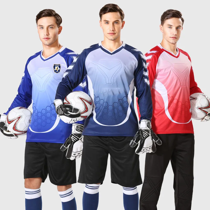 Soccer Pants Adults Soccer Goalkeeper Jersey Boy's Football Goalkeeper Uniform Training Long Sleeves Shirt Pants For Mens Mj802