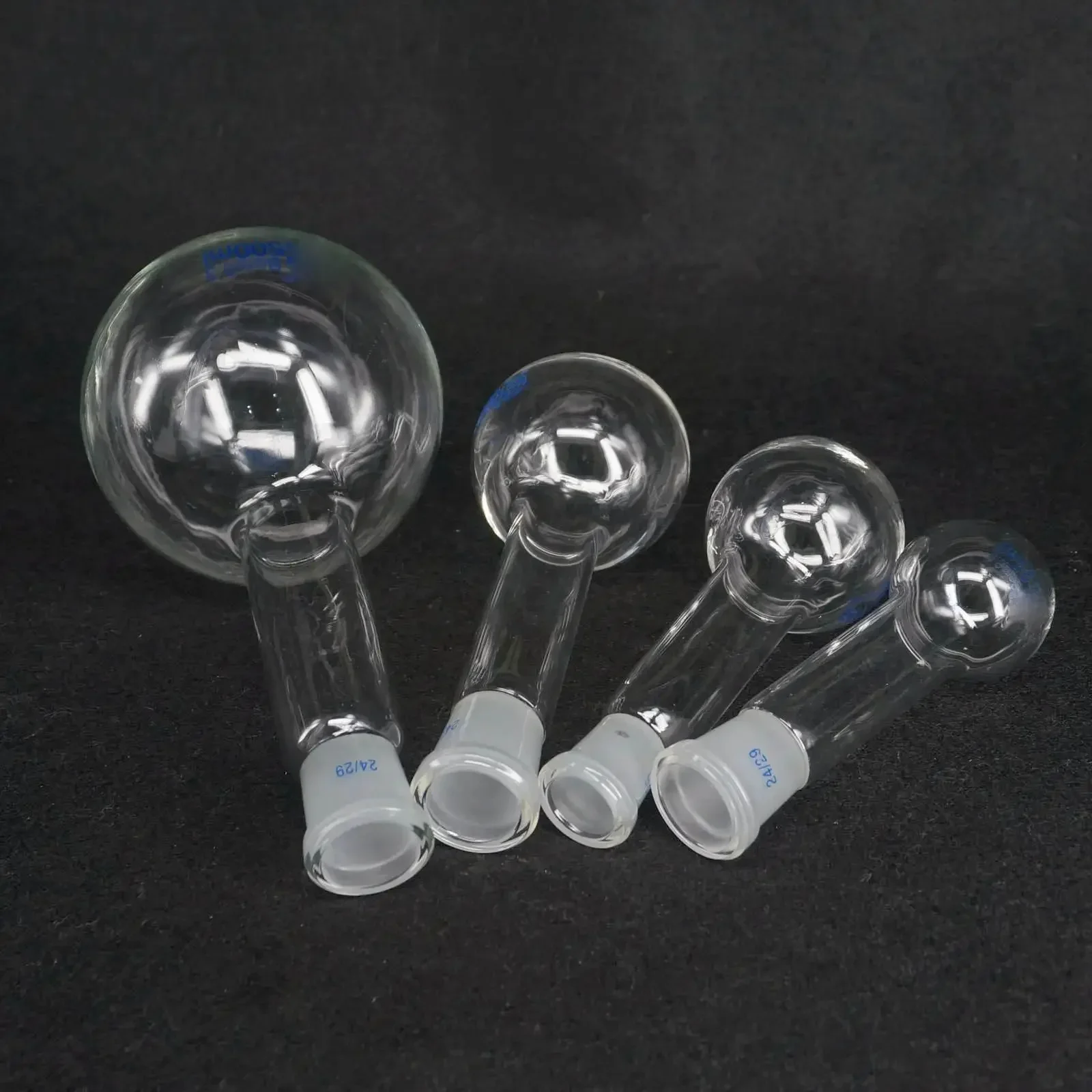 25ml 50ml 19/26 24/29 Joint Lab Borosilicate Glass Flask Long Neck Round Bottom