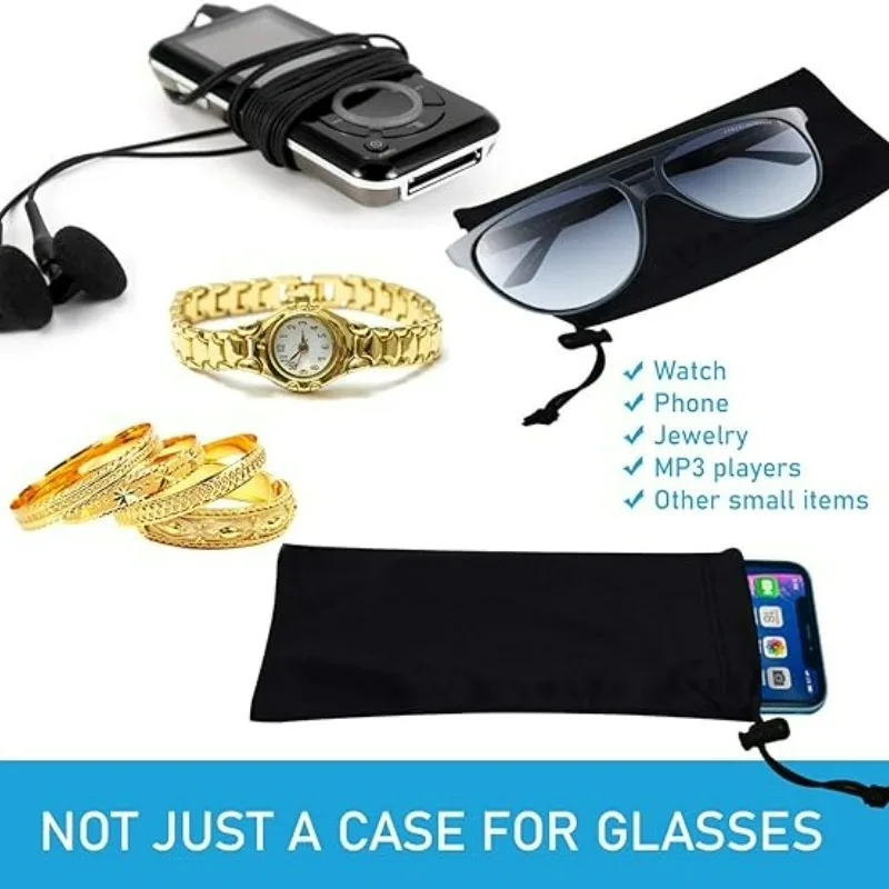Waterproof Glasses Bags Dustproof Small Eyeglasses Pouch Sunglasses Storage Case Black Spectacles Carry Bag Eyewear Accessories