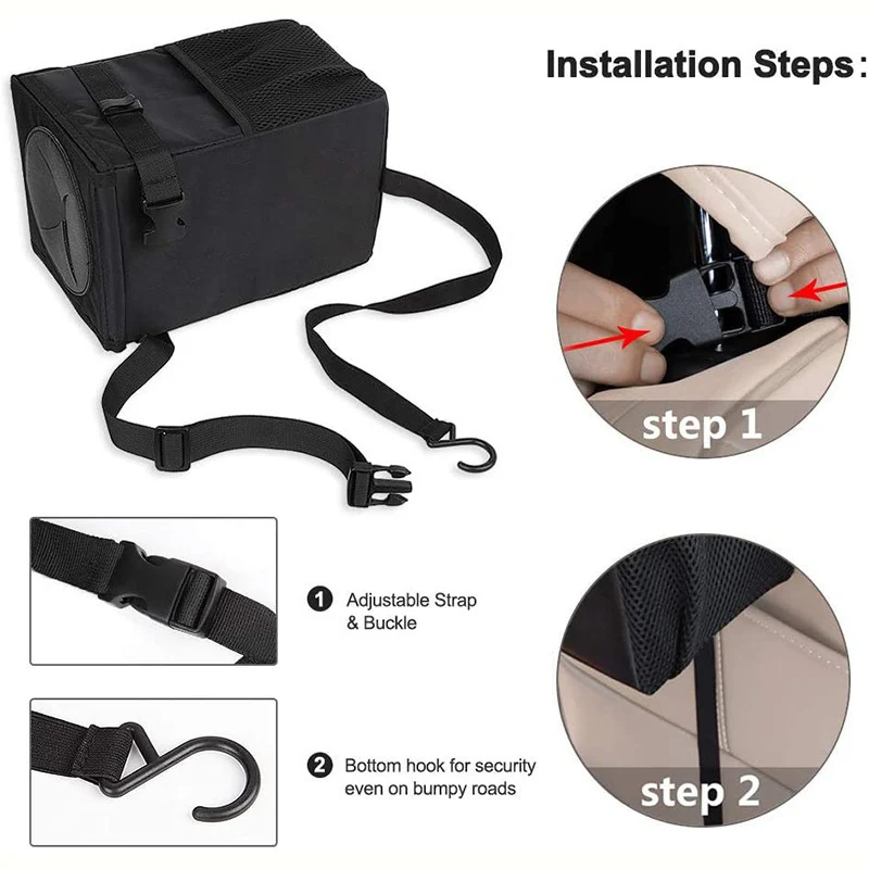 Car Supplies Multifunctional Waterproof Folding Trash Can