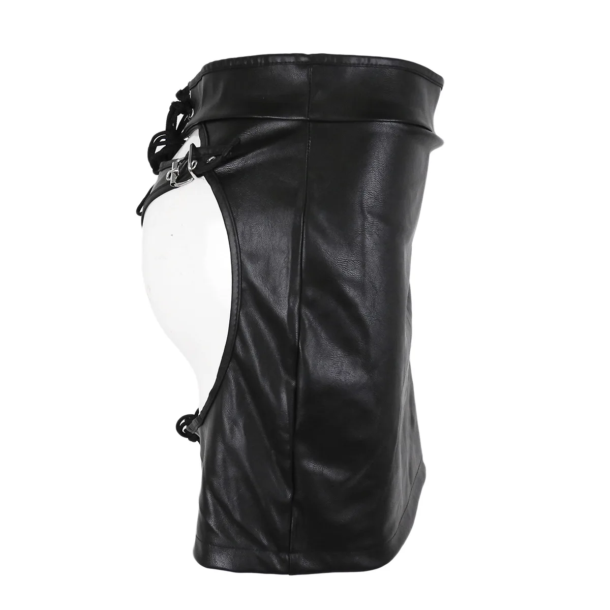 Gonna in pelle intima taglia grande pantaloni in similpelle cavallo aperto glutei corti aperti_voghion.com