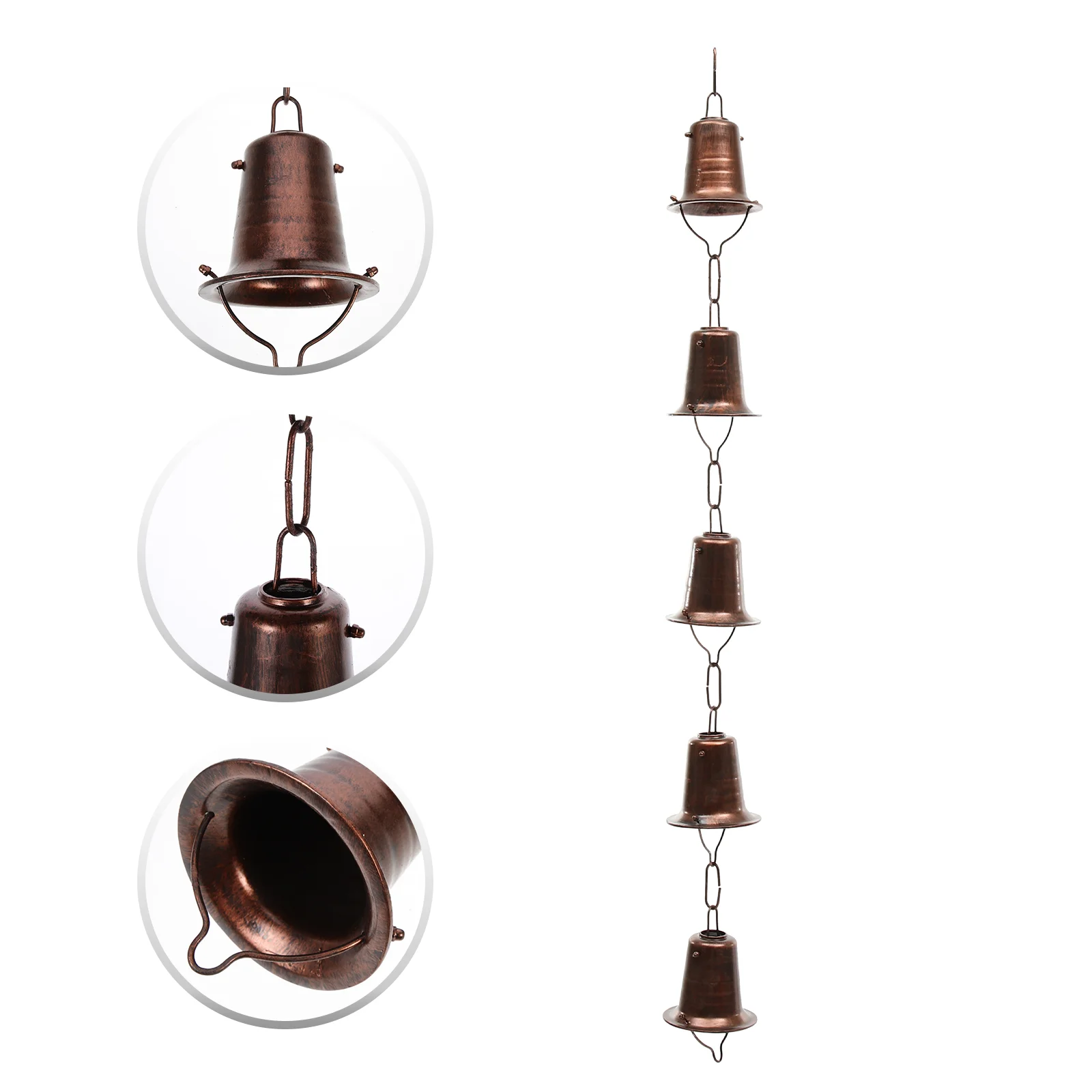 Aluminum Alloy Decorative Rain Chain for Garden Retro Drum to Use Replacement Gutters Outside Catcher Metal