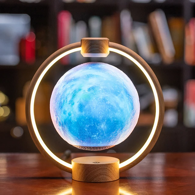 Kreatív Mágneses Lebegő Moon Light Modern Bluetooth Audio 3D Sztereó Színes Glare Planet Night House Dekoráció Ajándék