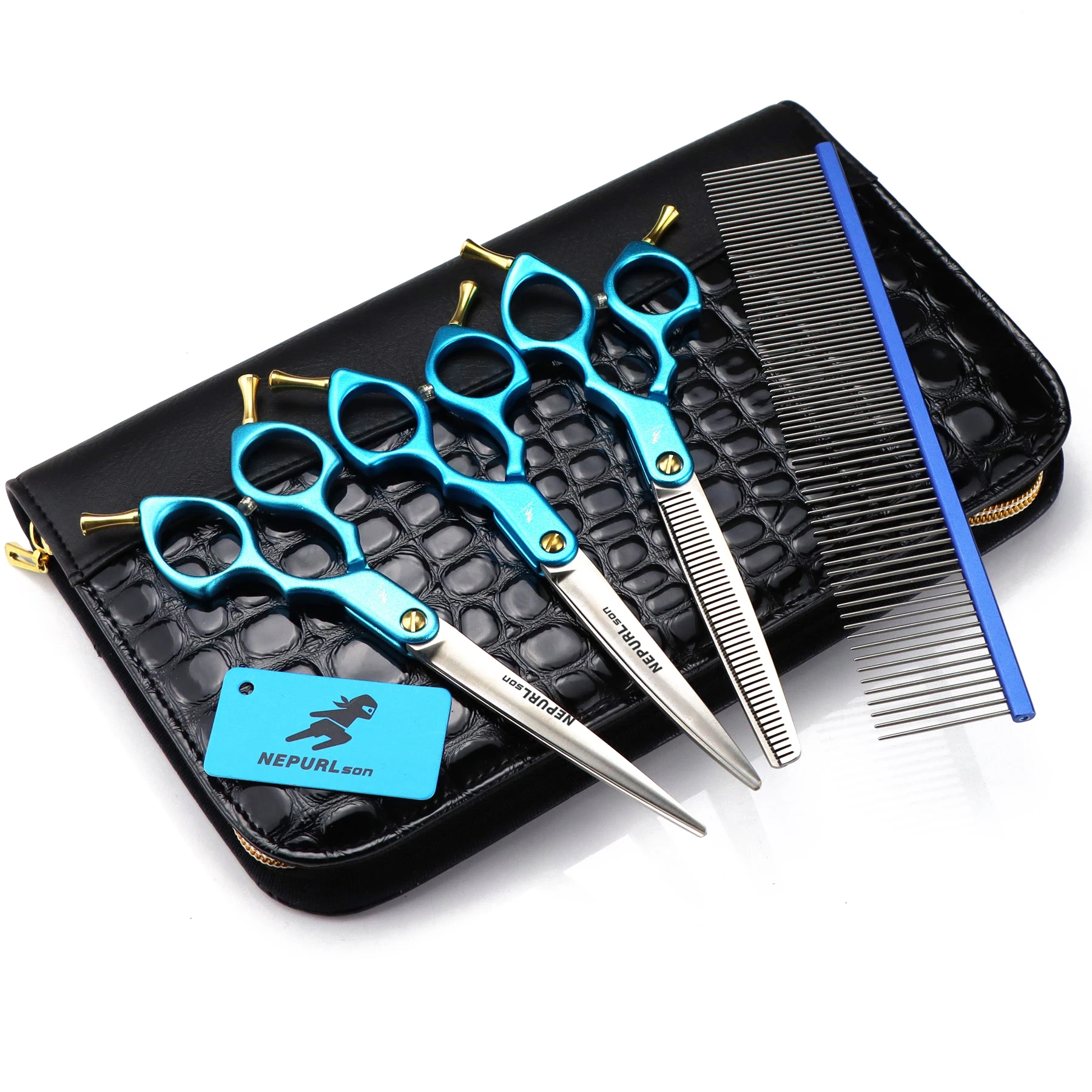 Dog Grooming Scissors Professional 6.5" VG10 Thinning Shears Straight