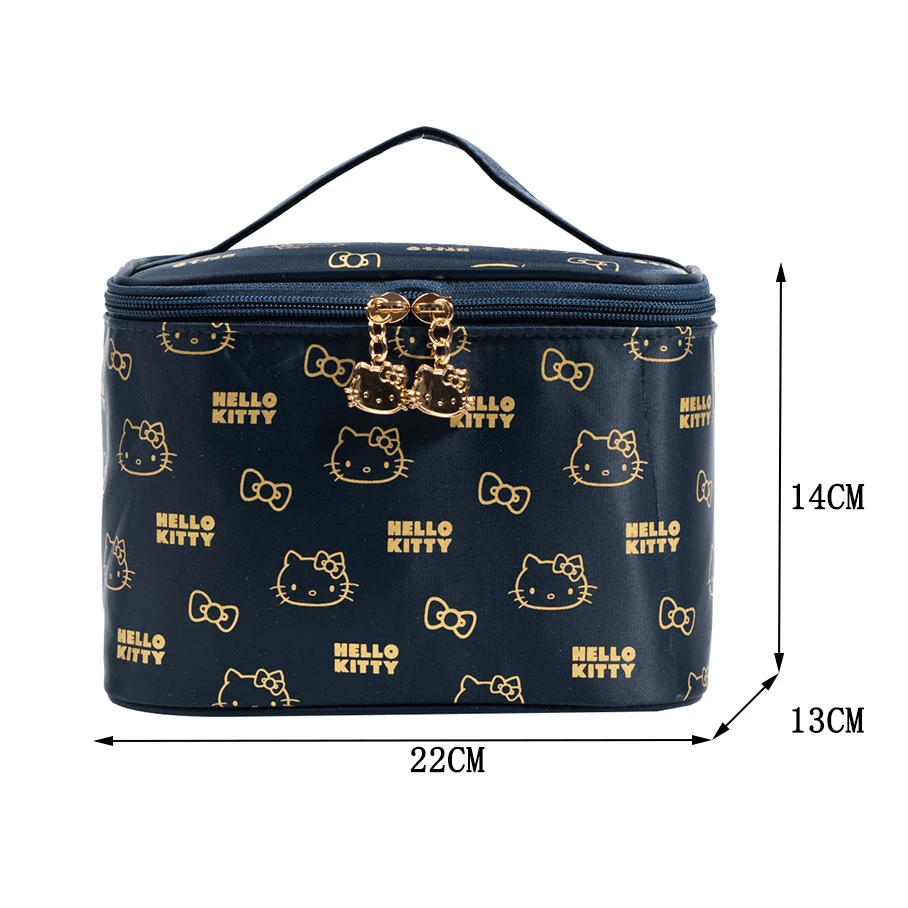 Hello Kitty  Cosmetic Bags Sanrio Storage Box Make Up Case Lipstick Bag Kawaii Makeup Purse Travel Organizer Zipper Accesorios