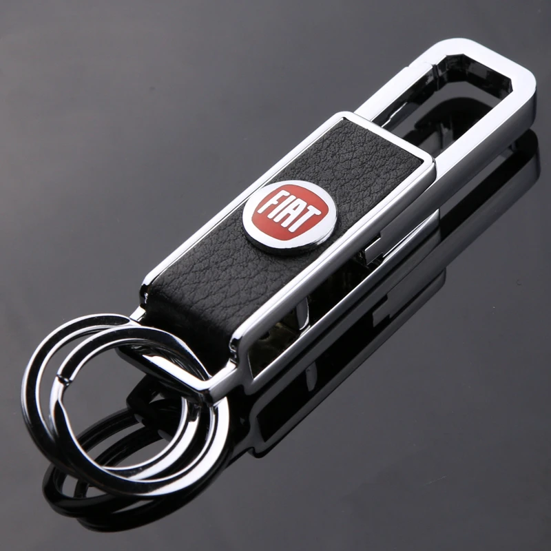 Car Key Chain Logo Keyring Decoration for Fiat Aegea 500c Panda Uno Palio Tipo Doblo Keychain