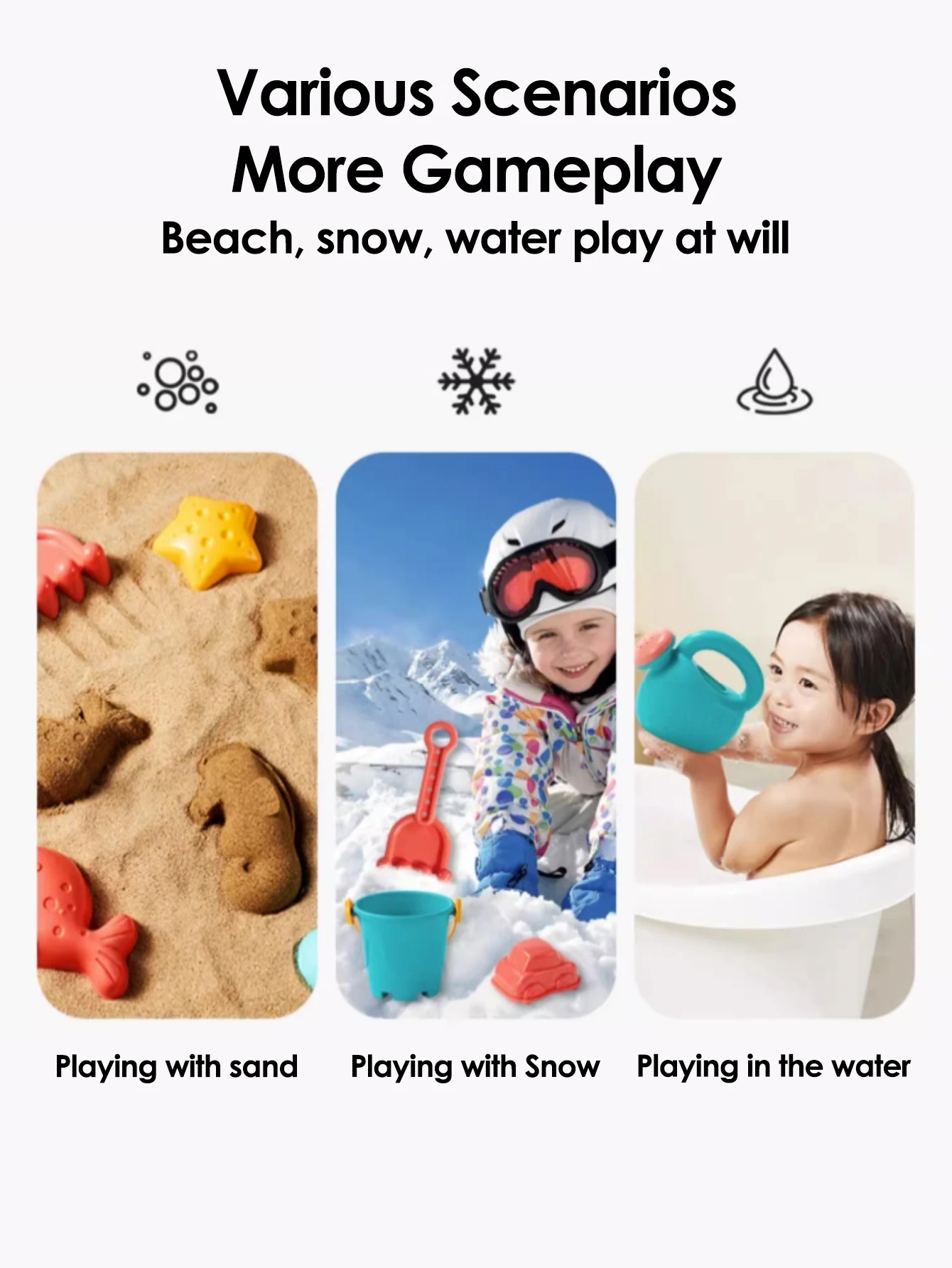 18PCS Summer Beach Set Toys For Kids Digging Sand Plastic Bucket Watering Bottle Shovels Children Beach Water Game Toys Tools 3