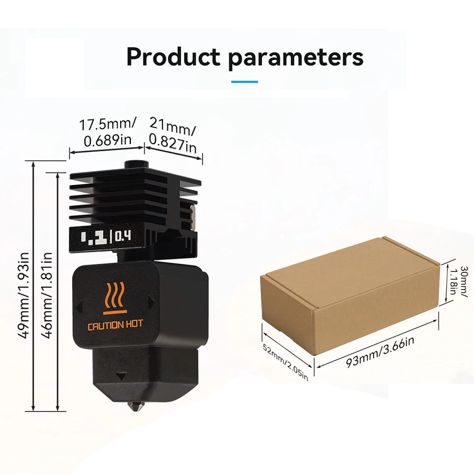 H2D 標準および高流量ホットエンド Bambu Lab ホットエンド用 0.2/0.4