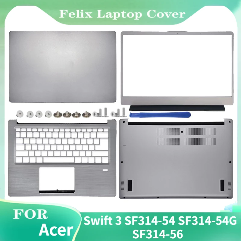 

For Acer Swift 3 SF314-54 SF314-54G SF314-56 Series Top A Case Silver New Laptop LCD Back Cover/Front Bezel/Palmrest/Bottom Case