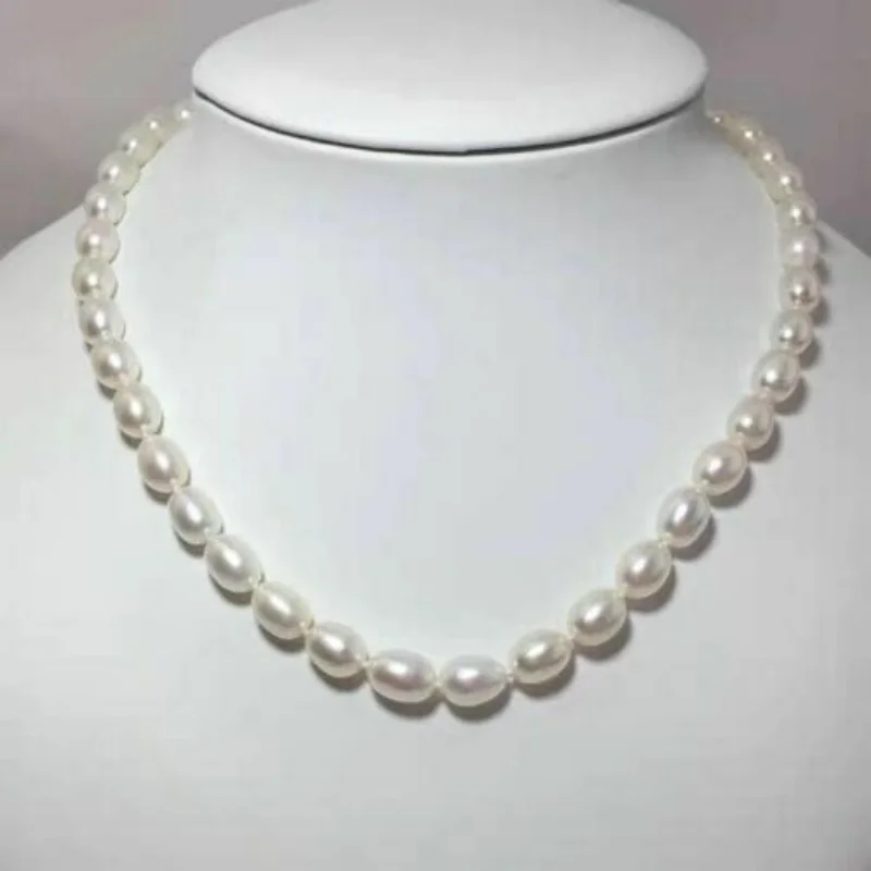 

Элегантное ожерелье из белого жемчуга Dropp с южным морем 7-8 мм, ювелирные изделия 18 дюймов
