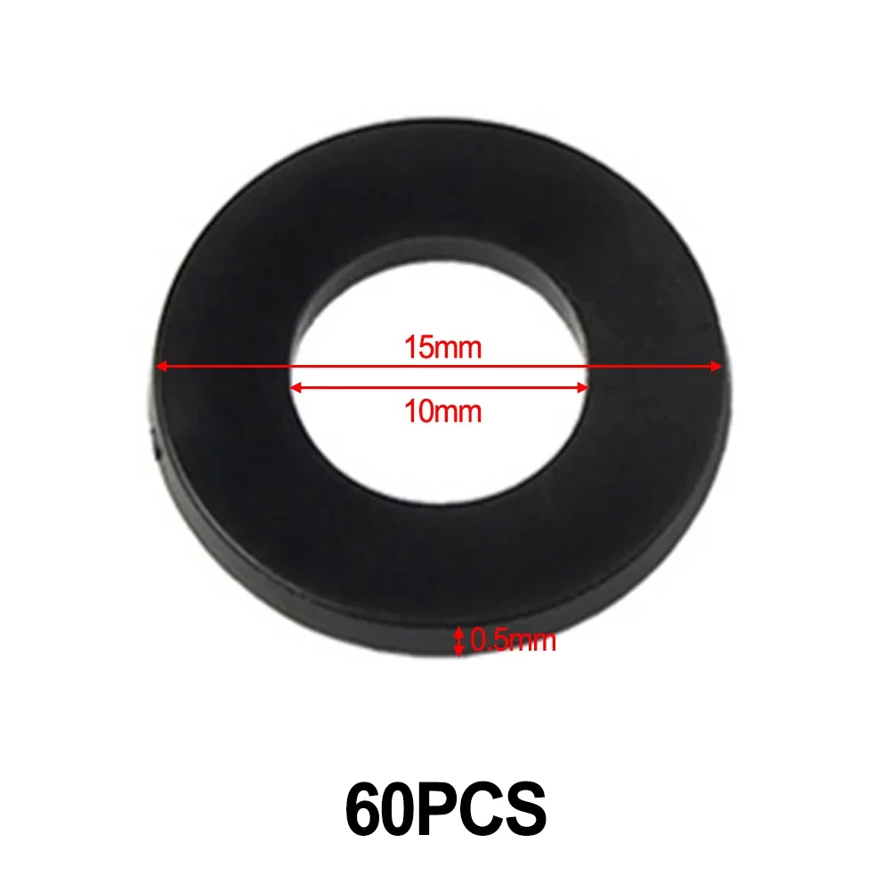 Fittings Hinge Rings Plastic Parts Interior Doors Washer Kit Accessories 60pcs Suitable For Interior Doors