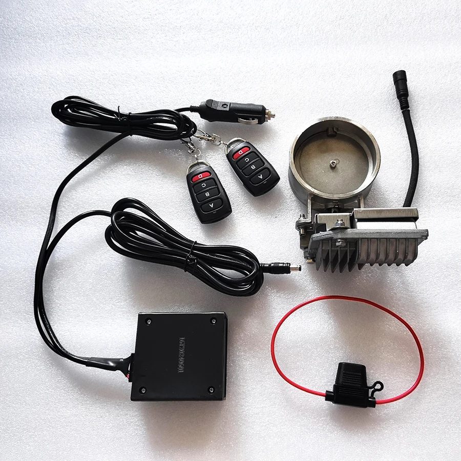 Exhaust Electric Cutout Kit Car Sounds Valve Remote Control System Stainless Steel 2.0 To 3.5 Inch Adjustable