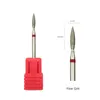 HYTOOS Fine Diamond Nail Drill Bits Flame Shape Russian Mills Cuticle Clean Burr Electric Manicure Drills Nails Accessories 2
