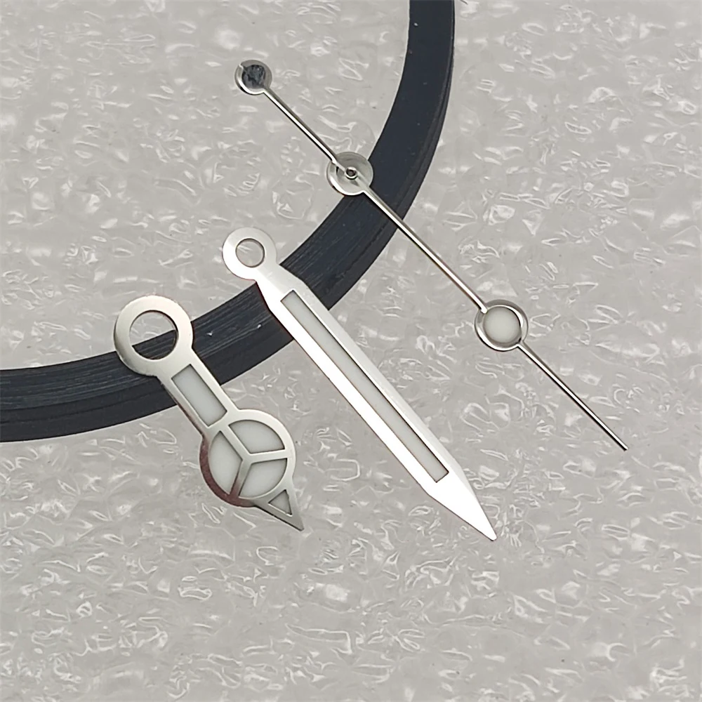 NH35 Silver Submariner Hands C3 or BGW9 Lumen Pointer Mercedes Diver Hands for Seiko Watches Replacement Part Nh35 BGW9