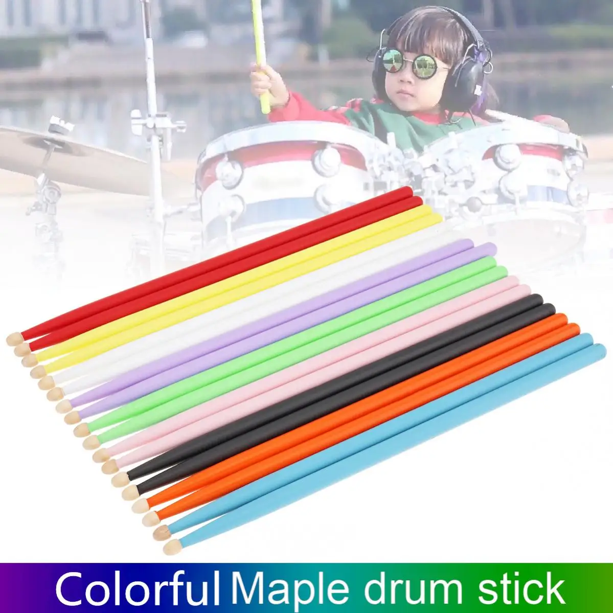 1 Pair Maple Wood Drum Sticks 5A 7A for Drum Practice and Stage Performance Music Band Drumsticks drum sticks