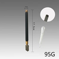TOYO TC-17 Oil Glass Cutter Metal Handle Diamond Straight Head Cutting Tool New Black 2